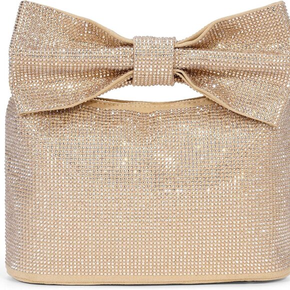 Elegant Rhinestone Bow Clutch Evening Bag for Weddings & Parties, 9.45"x 5.51" - Picture 1 of 6
